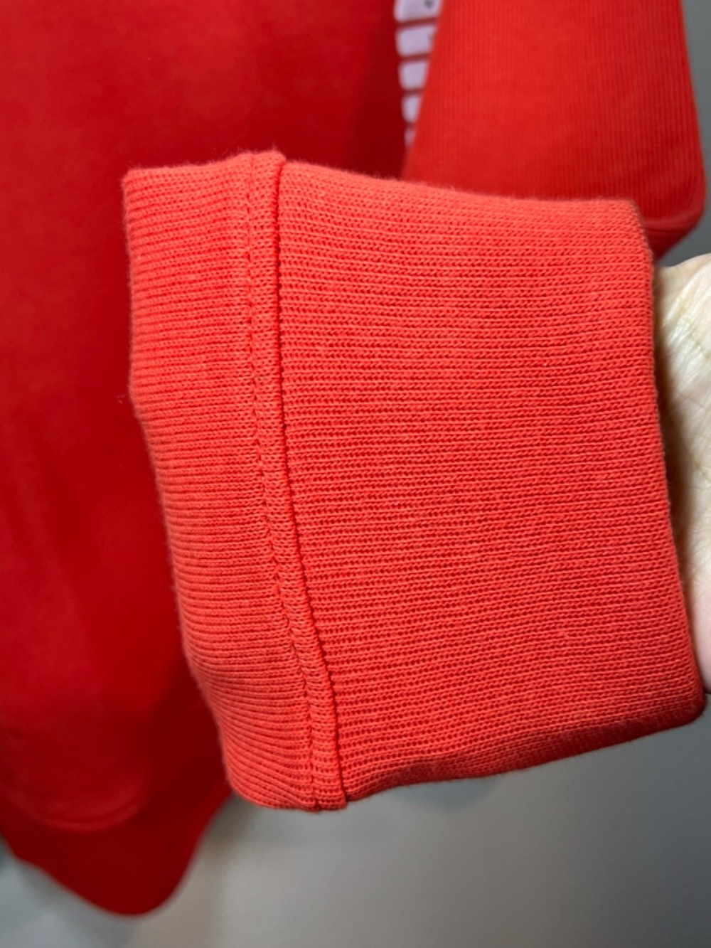 Duluth Trading Co. Ribbed Crewneck Sweatshirt  Orange Pockets Cotton  NEW Medium - Picture 6 of 13